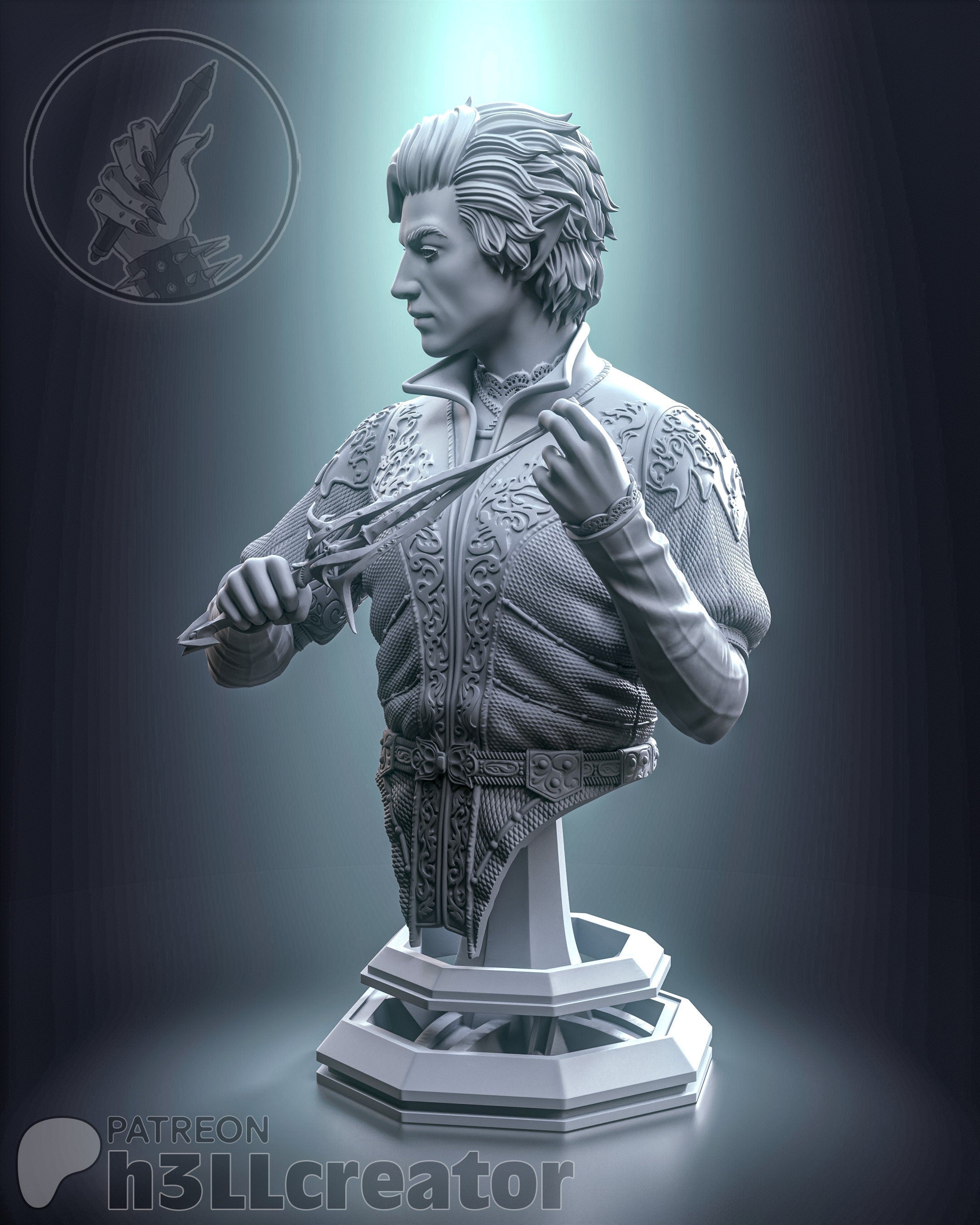 Asterion from Baldur's Gate 3 (fan art) | Full Model or Bust | Miniature scale 1:12 | h3LL Creator | DIY Model Kit