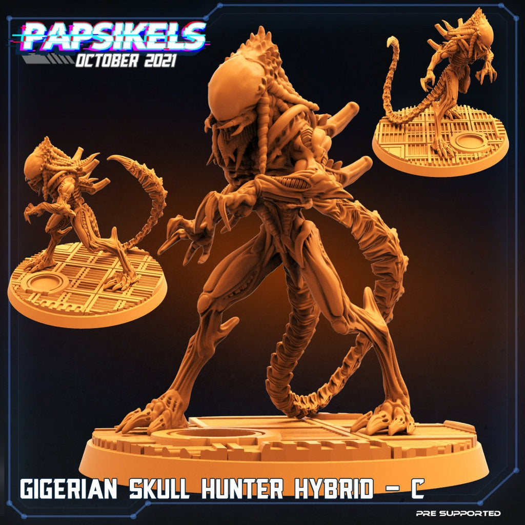 Aliens Vs Humans, Gigerian  Skull Hunter Hybrids, Papsikels, 32mm Mini