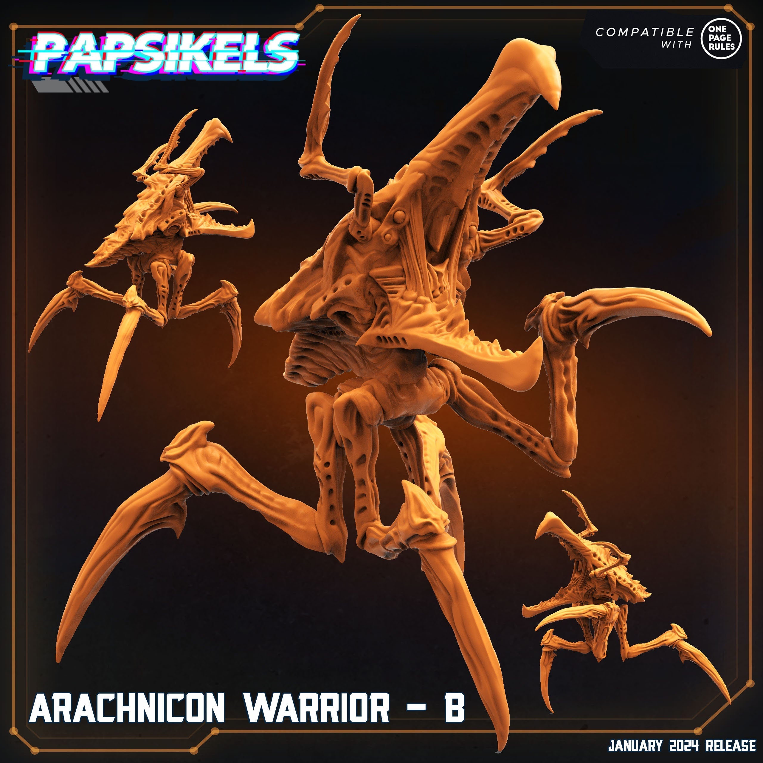 Arachnicon Warriors Dropship Troopers: 32mm Sci-Fi Insect Alien Miniatures for RPG & Tabletop Gaming