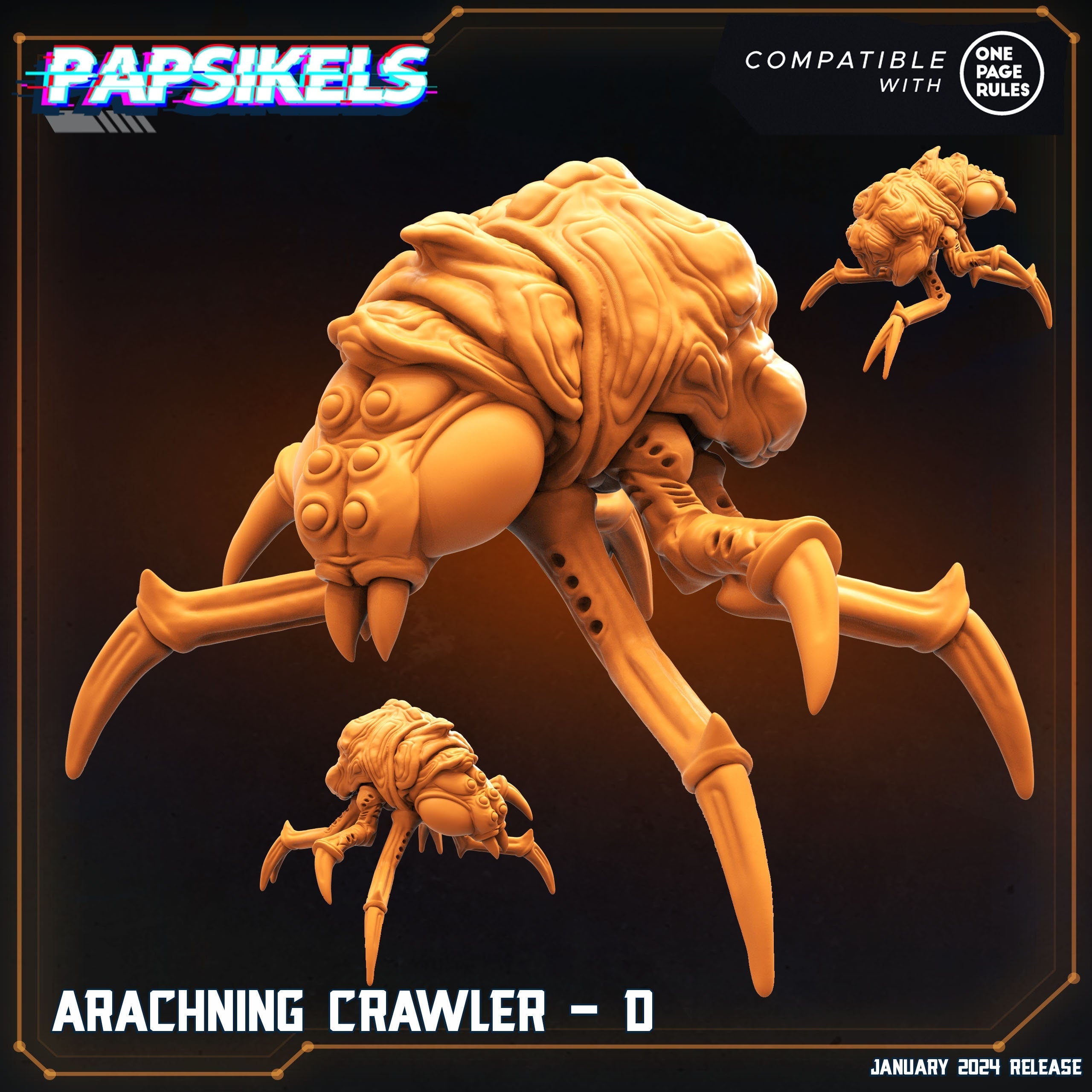 Arachning Crawler Miniatures: 5-Model Set for Dropship Troopers RPG - 32mm Sci-Fi Alien Insect Figures