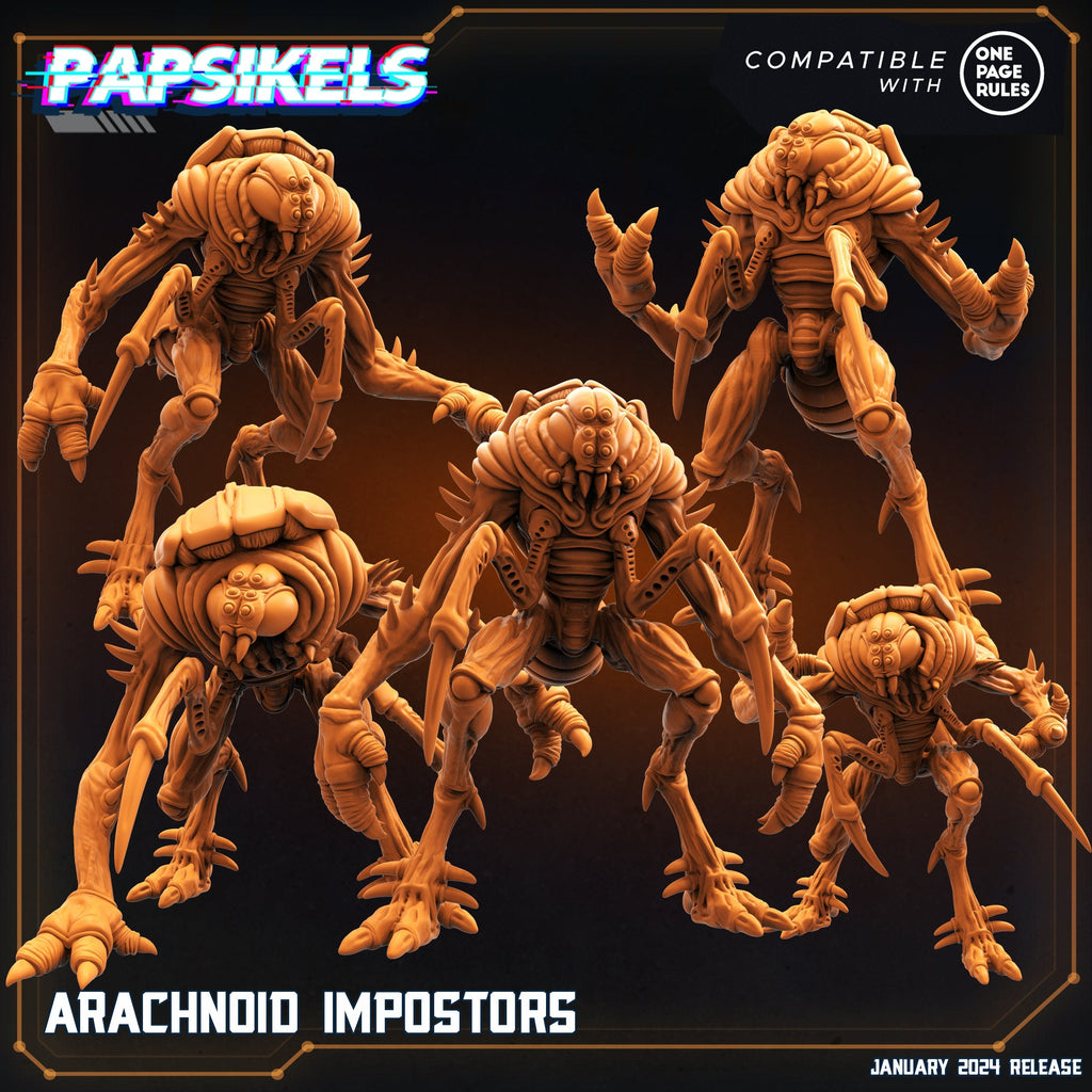 Arachnoid Impostors Dropship Troopers: 32mm Sci-Fi Miniatures for Tabletop Gaming & Painting
