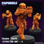 Cyberpunk Trauma Troupe Extraction Units - 32mm Papsikels Miniatures for Sci-Fi RPG Tabletop Gaming