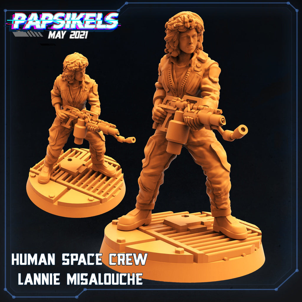 Aliens Vs Humans, Human Space Crew Lannie Misalouche - Ripley, Papsikels, 32mm Mini