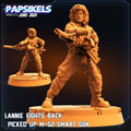 Aliens Vs Humans, Human Space Crew Lannie M52 Smartgun- Ripley, Papsikels, 32mm Mini