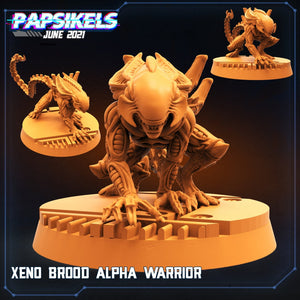 Aliens Vs Humans, Xeno Brood Alpha Warrior - Papsikels, 32mm Mini