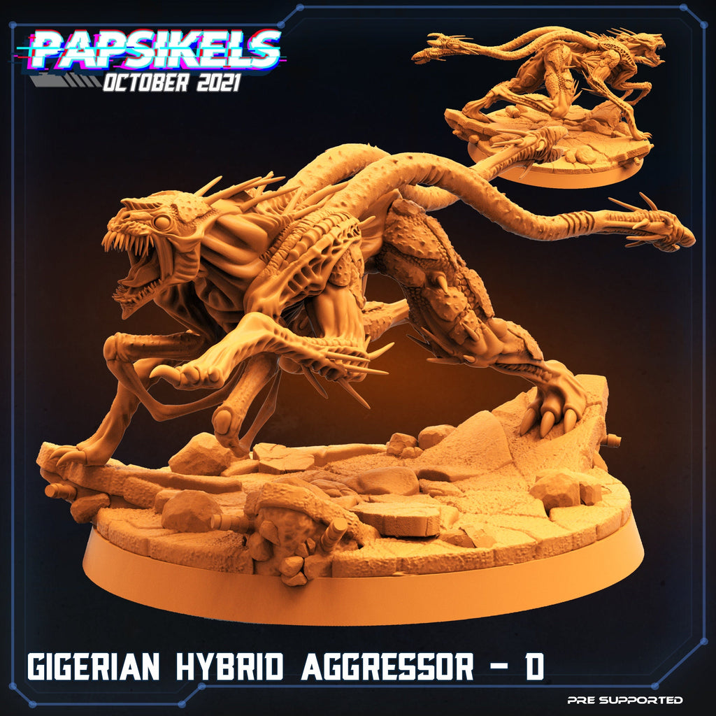 Aliens Vs Humans, Gigerian Hybrid Agressors, Papsikels, 32mm Mini