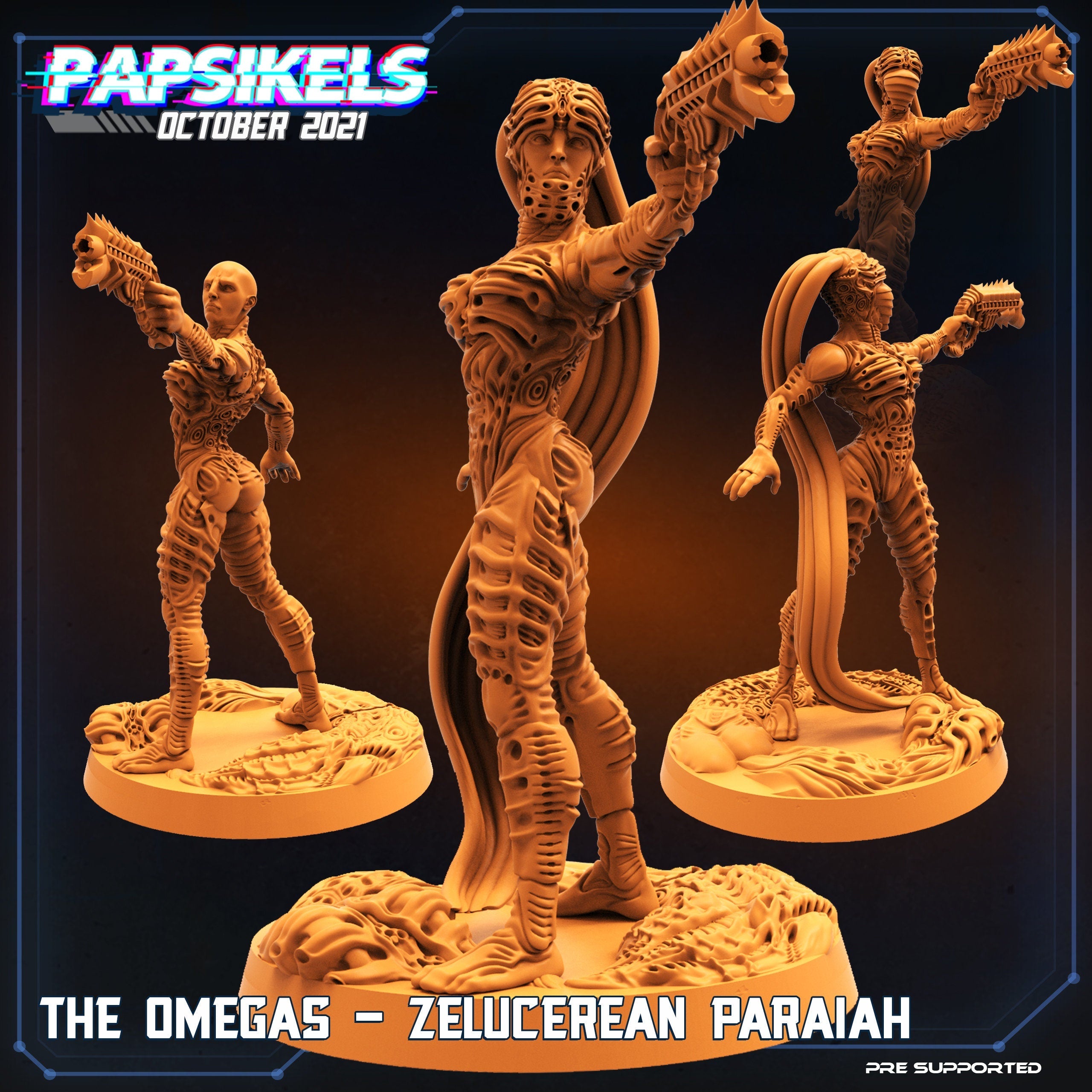 The Omegas, Omega Zelucerean Paraiah, Papsikels , Resin Miniature - Tabletop miniature - 32mm