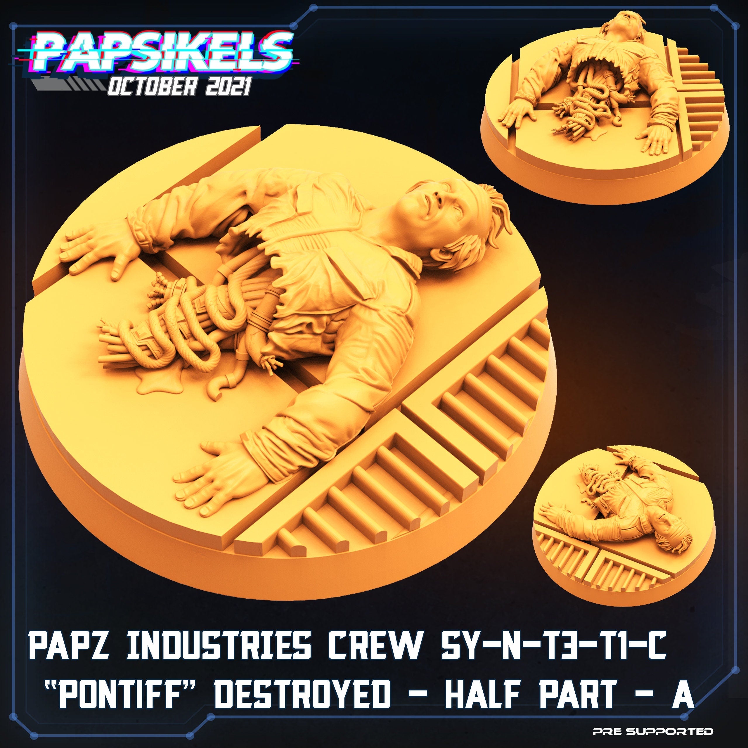 Aliens Vs Humans, Papz Industries Crew SY-N-T3-TI-C Pontiff / Bishop , Papsikels, 32mm Mini
