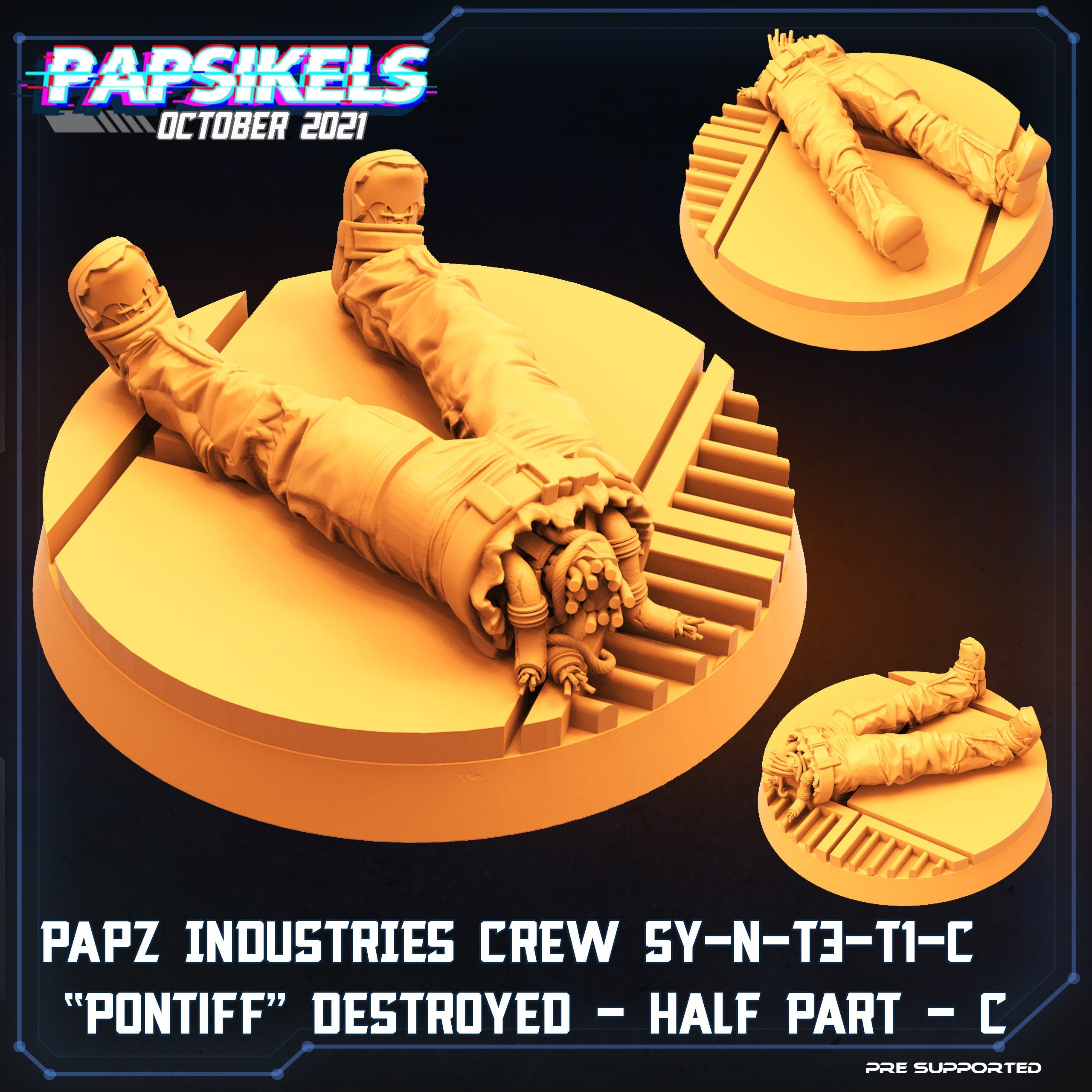 Aliens Vs Humans, Papz Industries Crew SY-N-T3-TI-C Pontiff / Bishop , Papsikels, 32mm Mini