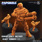 Dropship Troopers - Human Space Military Heavy Gunnery, Papsikels, 32mm Mini