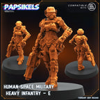 Dropship Troopers - Human Space Military Heavy Gunnery, Papsikels, 32mm Mini