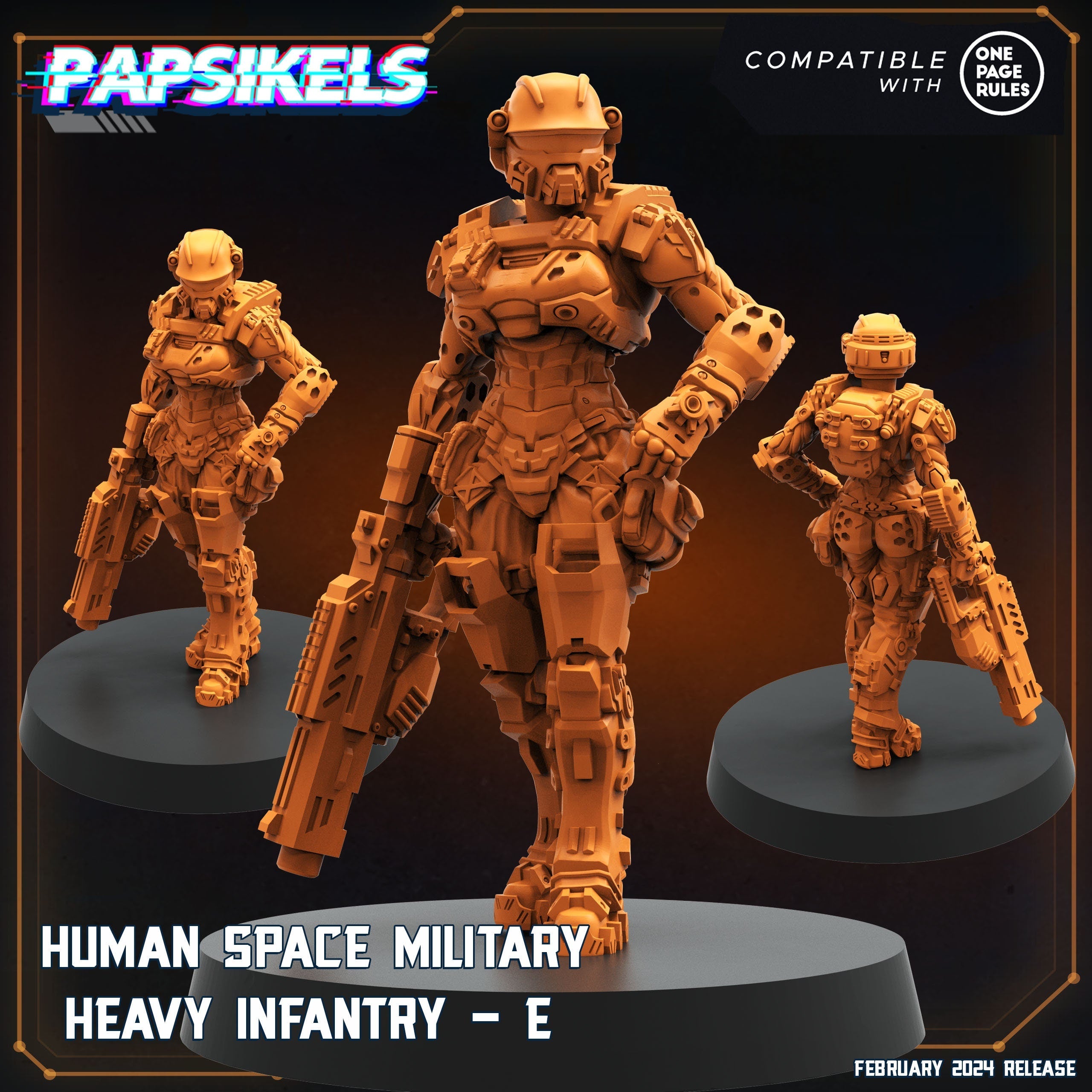 Dropship Troopers - Human Space Military Heavy Gunnery, Papsikels, 32mm Mini