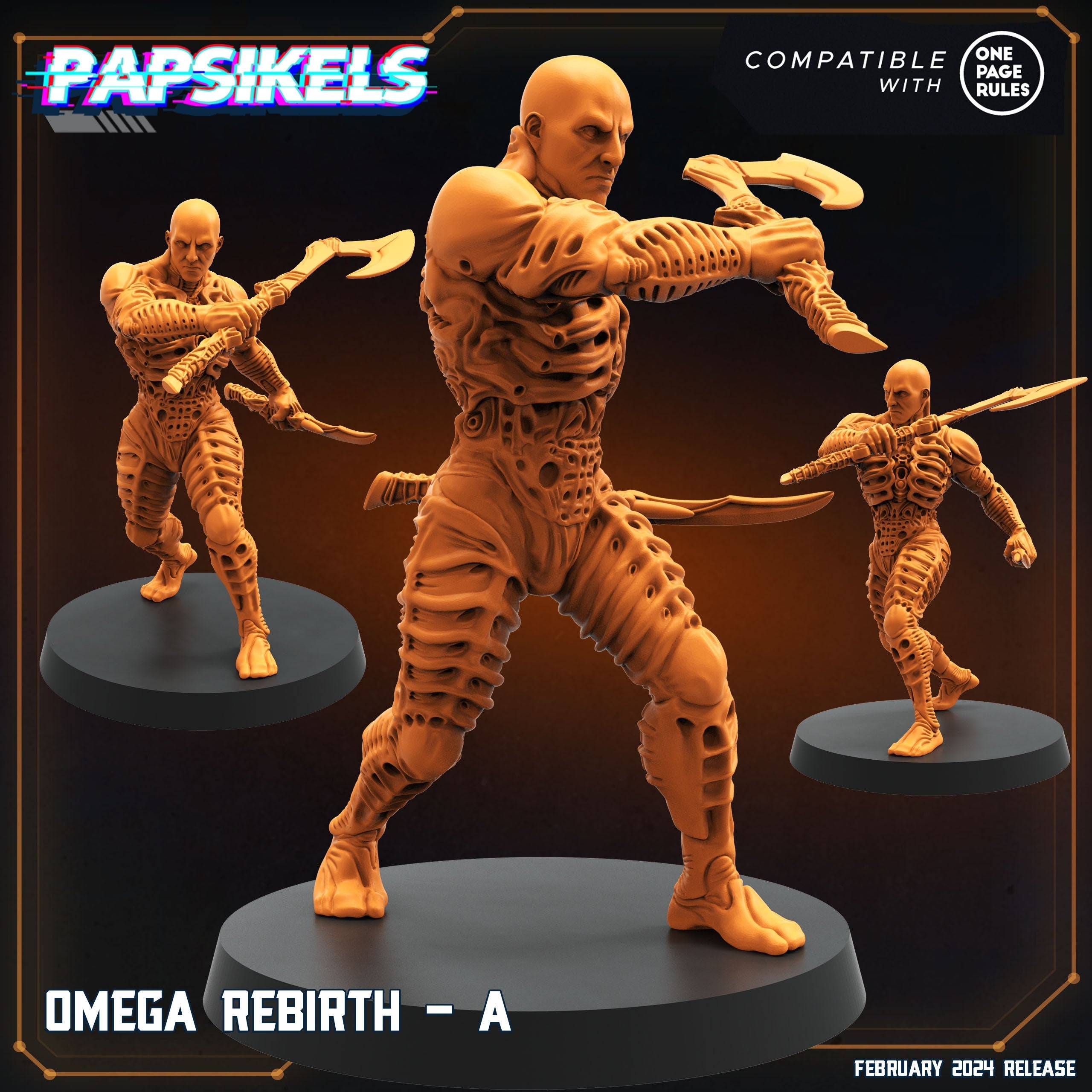 The Omegas, Omega Rebirths, Papsikels , Resin Miniature - Tabletop miniature - 32mm
