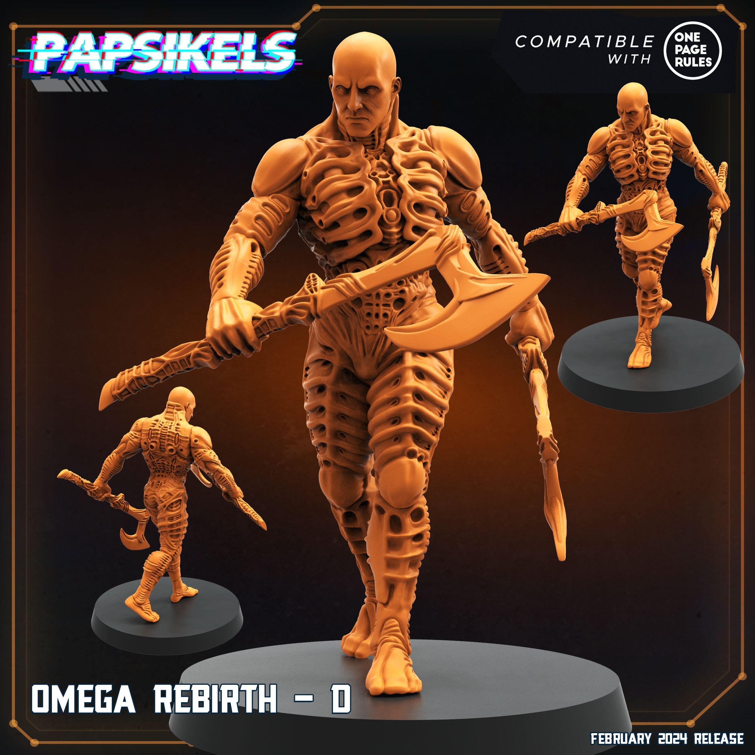 The Omegas, Omega Rebirths, Papsikels , Resin Miniature - Tabletop miniature - 32mm