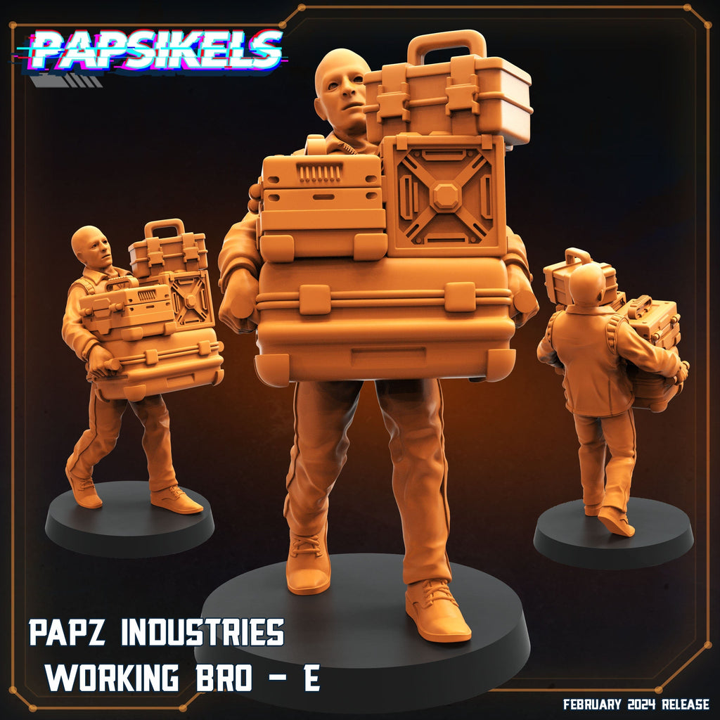 Aliens Vs Humans, Working Bros Set 1 / Working Joes , Papsikels, 32mm Mini