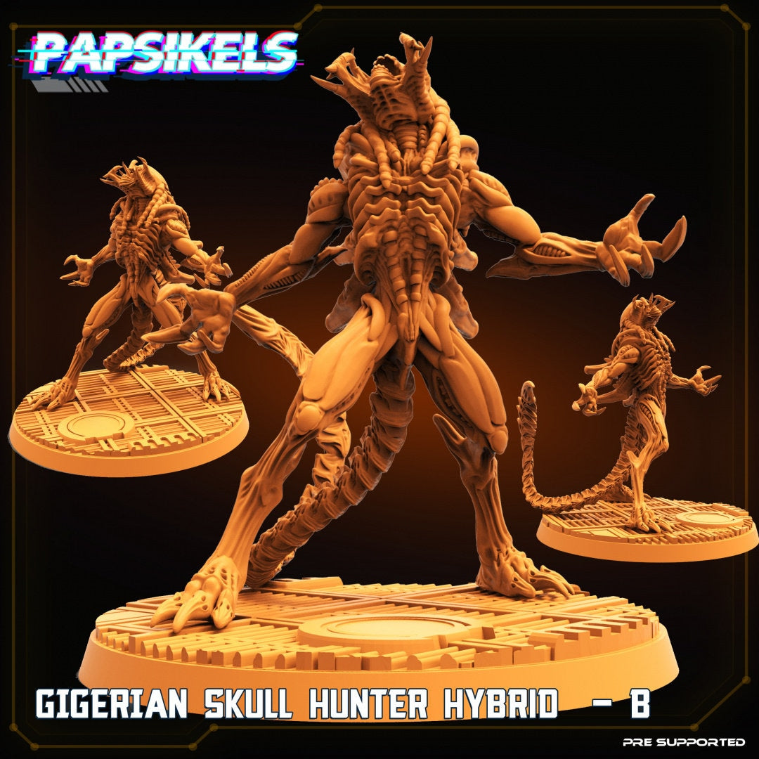 Aliens Vs Humans, Gigerian  Skull Hunter Hybrids, Papsikels, 32mm Mini