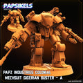 Papz Industries Colonial Mechsuit Gigerian Buster A - Powerloader, miniature sculpted by Papsikels. Mini wargaming/ Wargames/ TTRPG