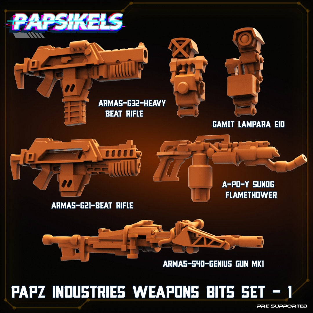 Papz Industries Weapons Bits Set 1, Papsikels, 32mm Mini