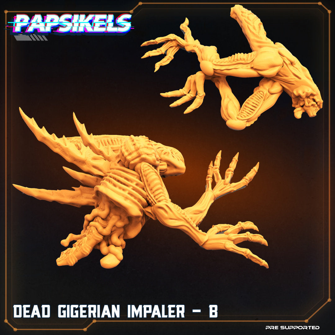 Aliens Vs Humans, Alien Dead Gigerian Impalers - Set of 3  - Papsikels, 32mm Mini