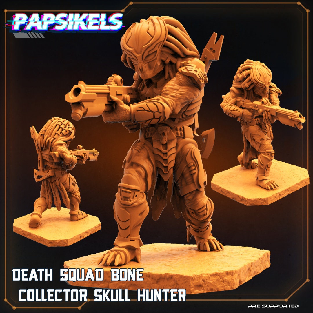Skull Hunters Death Squad, Papsikels, Resin - Tabletop miniature - 32mm
