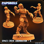 Xenomorph Space Crew Abominations: 32mm Papsikels Miniatures for Alien RPG & Colonial Marine Games