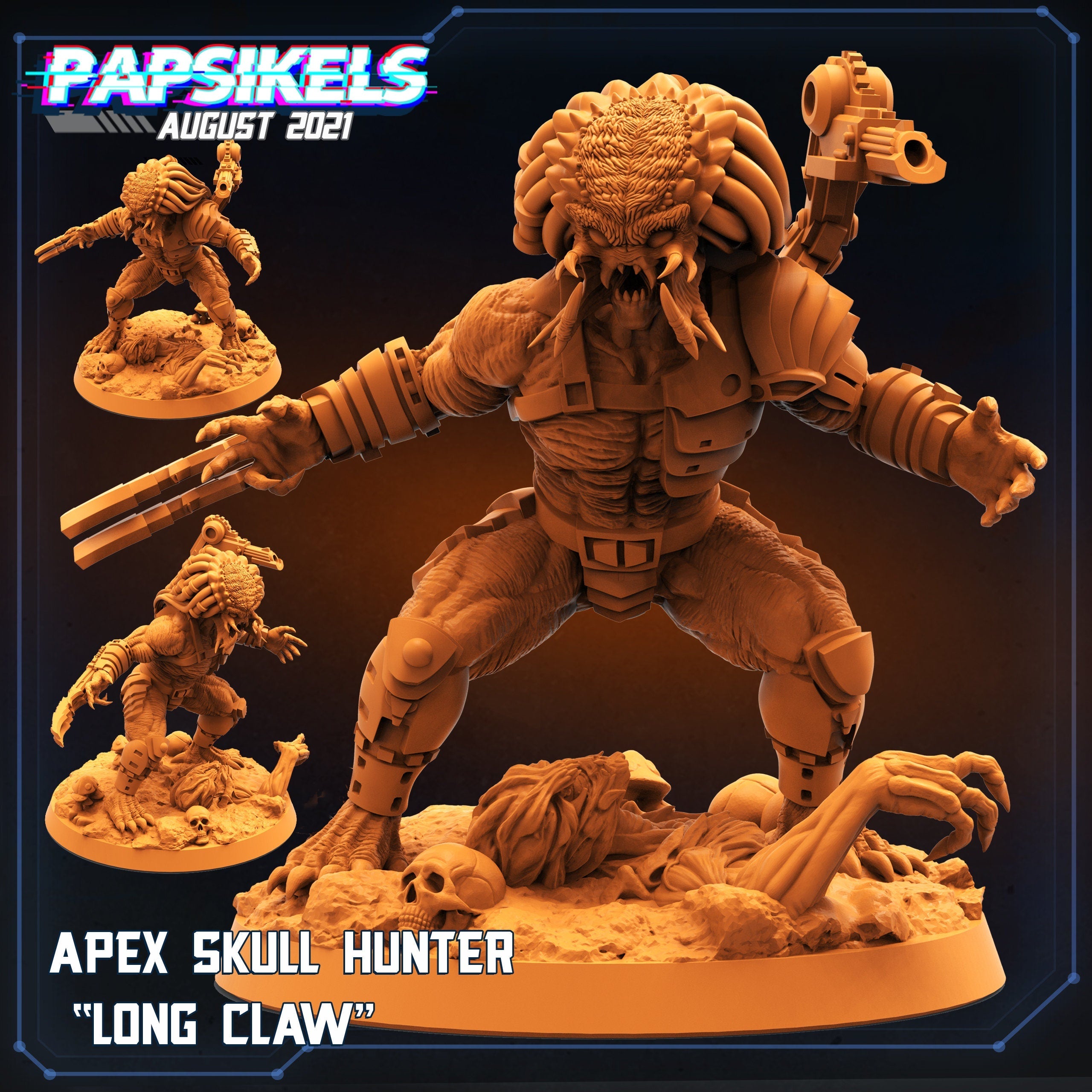 Skull Hunters Apex Skull Hunter Long Claw, Papsikels, Resin - Tabletop miniature - 32mm
