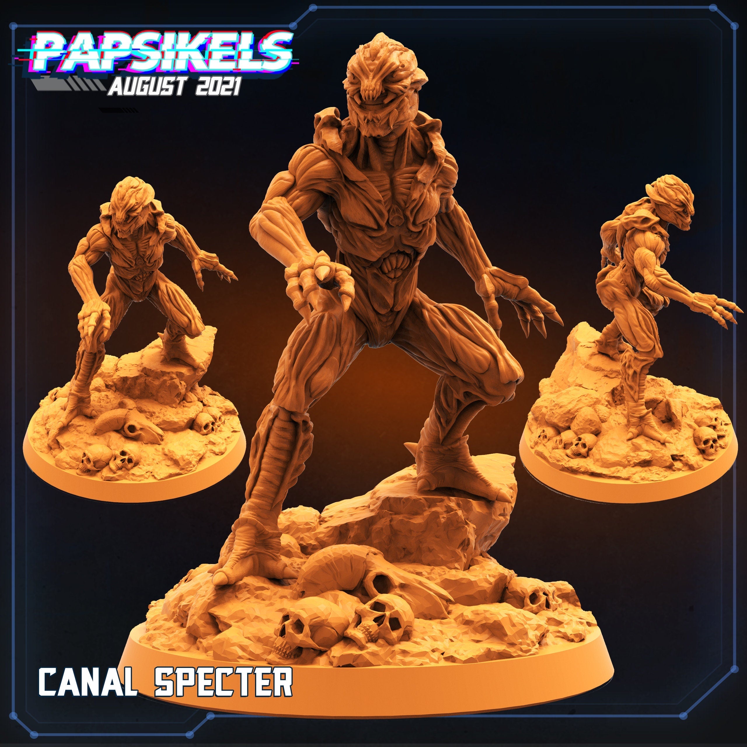 Skull Hunters Canal Specter, Papsikels, Resin - Tabletop miniature - 32mm