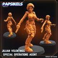Jillian Velentines Special Operations Agent - Resident Evil  | 8 Days of February | Papsikels, Resin Miniature - Tabletop  Miniature - 32mm