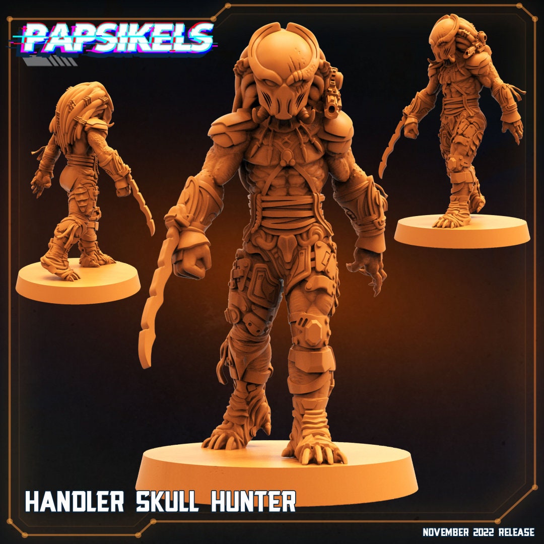 Skull Hunters - Handler Skull Hunter, Papsikels, Resin - Tabletop miniature - 32mm