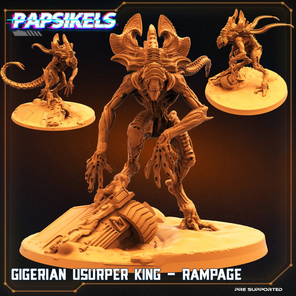 Aliens Vs Humans Gigerian Usurper King, 32mm Scale - Papsikels, Resin Miniature