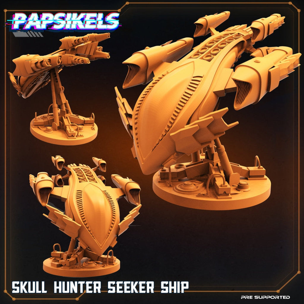 Skull Hunters - Skull Hunter Seeker Ship - Papsikels, Resin - Tabletop miniature - 32mm