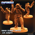 Alien Wars, Human Colonial Comtech Lcpl Scruffy, Papsikels, 32mm Mini