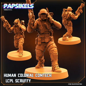 Alien Wars, Human Colonial Comtech Lcpl Scruffy, Papsikels, 32mm Mini
