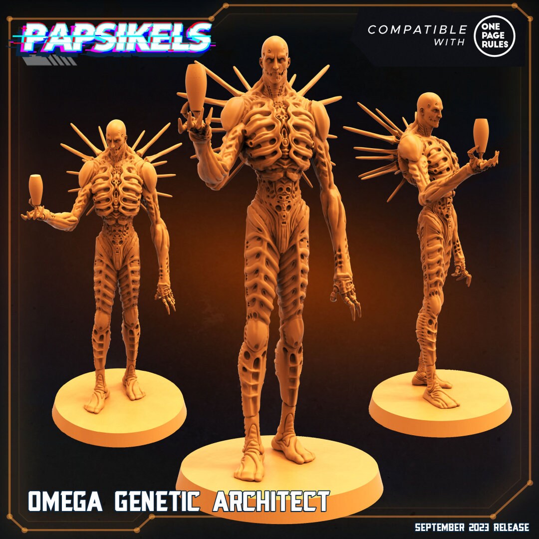 The Omegas, Omega Genetic Architect, Papsikels , Resin Miniature - Tabletop miniature - 32mm