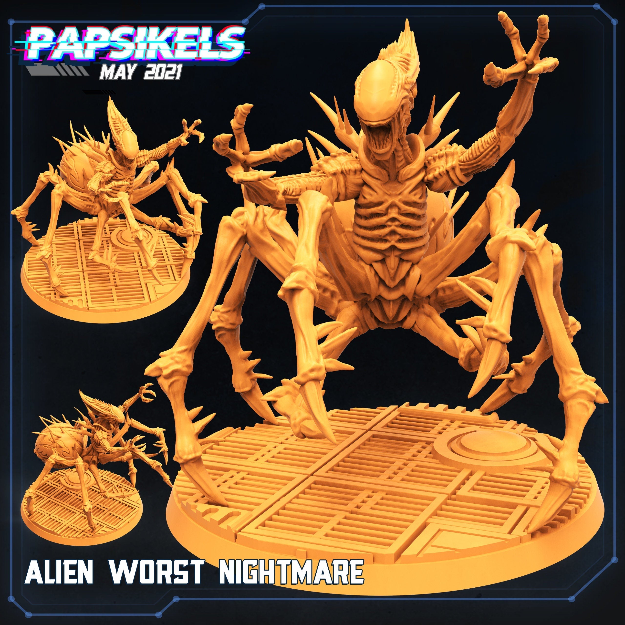 Aliens Vs Humans, Alien Worst Nightmare - Papsikels, 32mm Mini