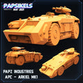 Papz Industries APC Arkiel MK1, miniature sculpted by Papsikels. Mini wargaming/ Wargames/ TTRPG/ Cyberpunk