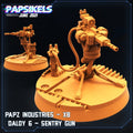 Aliens Vs Humans, Papz Industries XB Daloy 6-7 Sentry Guns - Set of 2 models, Papsikels, 32mm Mini