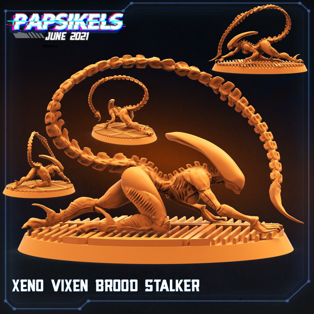 Xenomorph Xeno Vixen Brood Stalker, Papsikels Miniature, 32mm