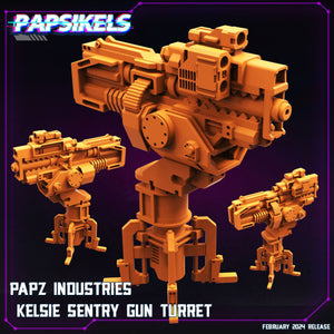 Aliens Vs Humans, Papz Industries Kelsie Sentry Gun, Papsikels, 32mm Mini