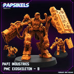 Cyberpunk, Papz Industries PMC Exoskelton - Powerloader, Papsikels, 32mm Mini
