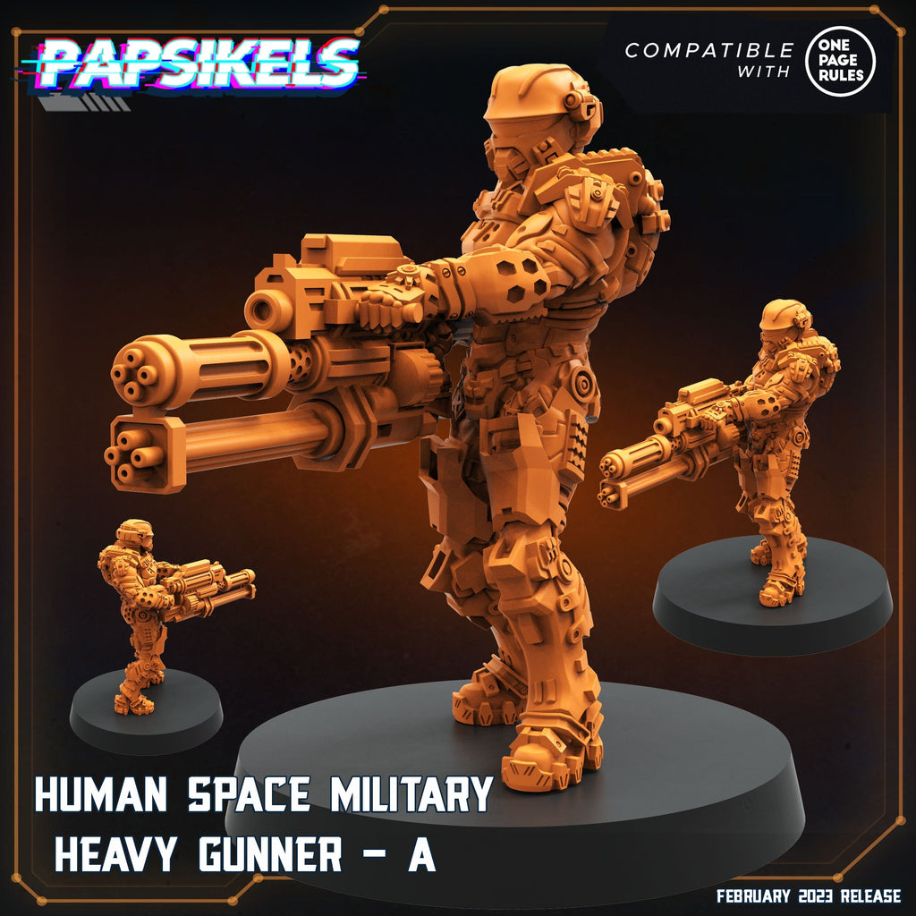 Dropship Troopers - Human Space Military Heavy Gunnery, Papsikels, 32mm Mini