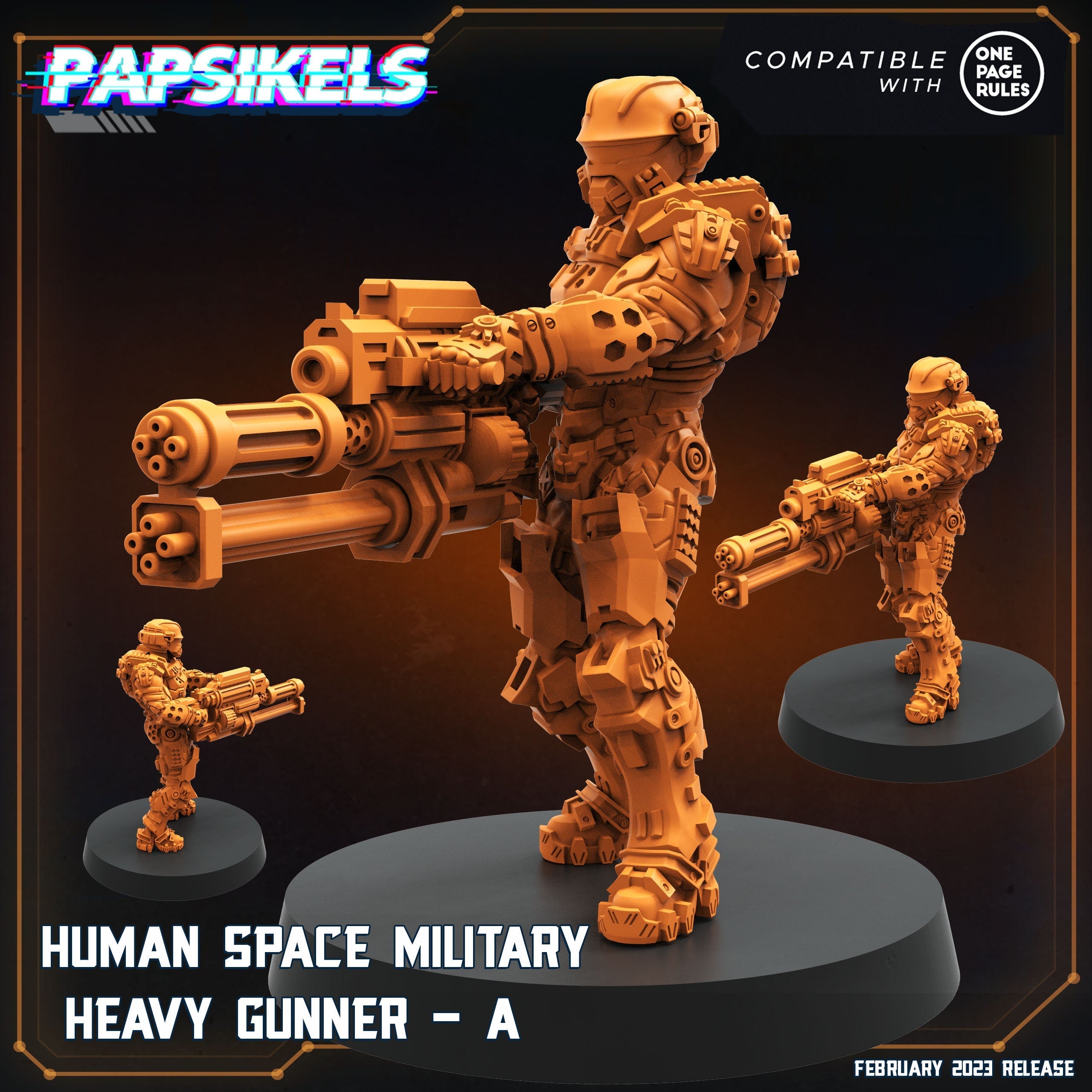 Dropship Troopers - Human Space Military Heavy Gunnery, Papsikels, 32mm Mini