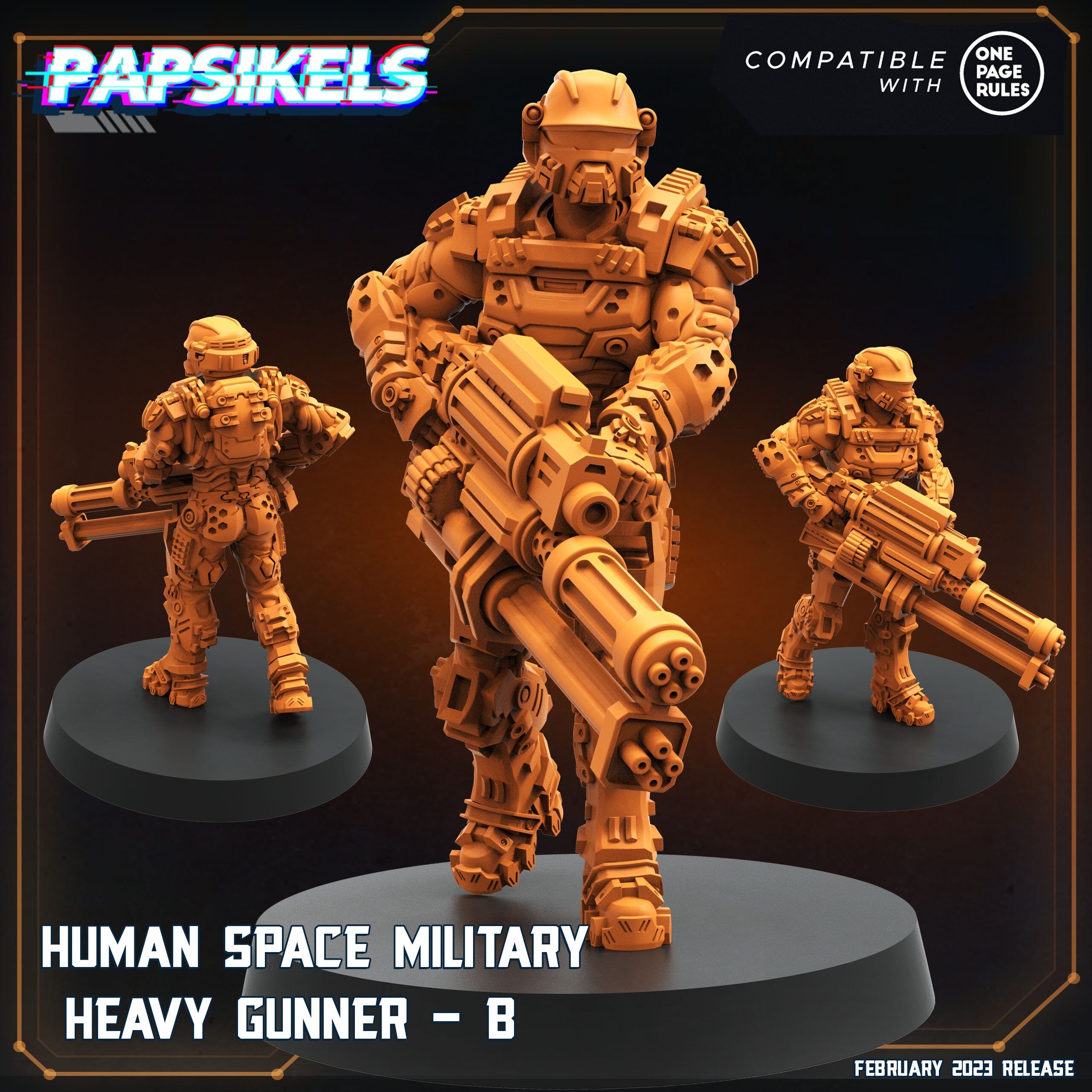 Dropship Troopers - Human Space Military Heavy Gunnery, Papsikels, 32mm Mini