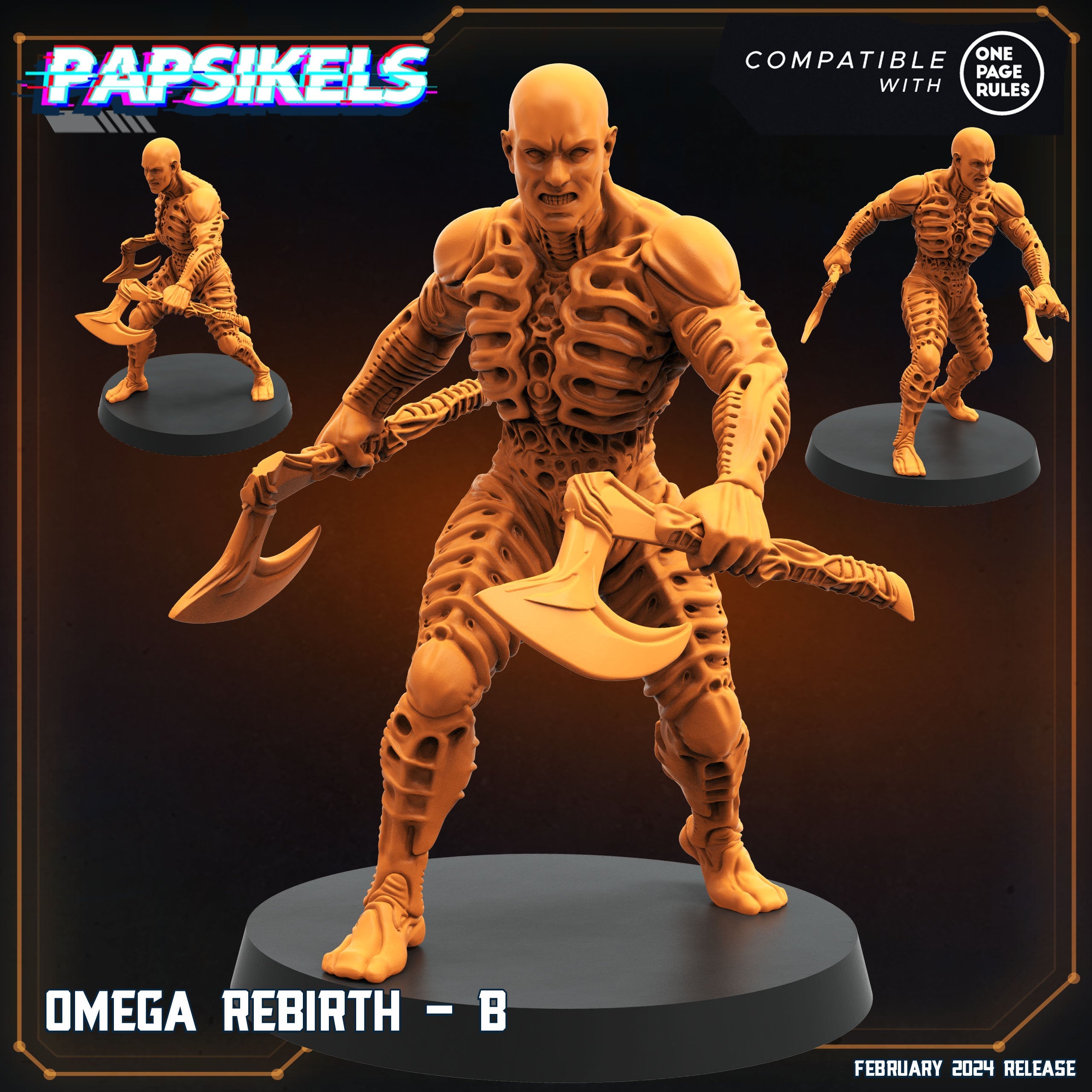 The Omegas, Omega Rebirths, Papsikels , Resin Miniature - Tabletop miniature - 32mm