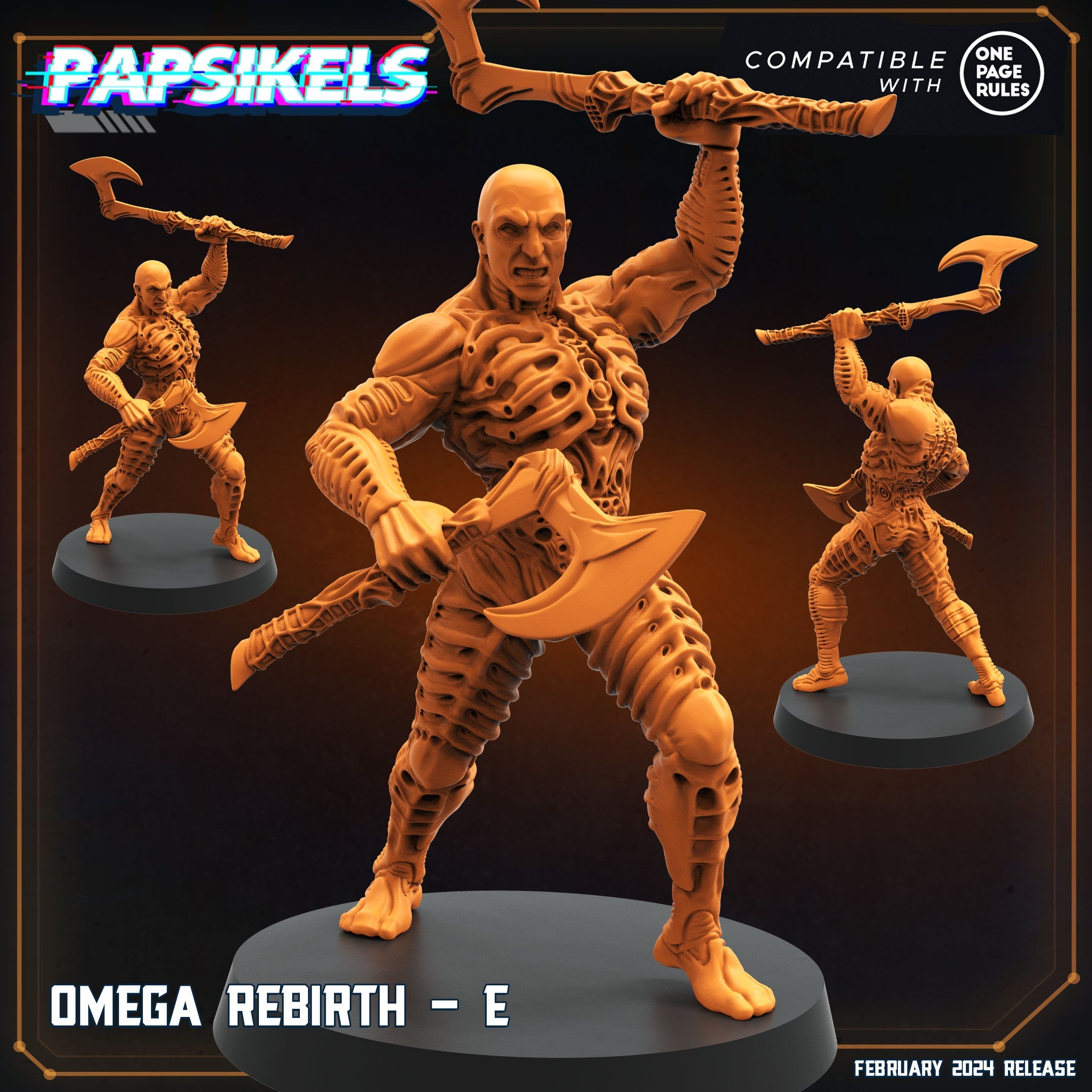 The Omegas, Omega Rebirths, Papsikels , Resin Miniature - Tabletop miniature - 32mm