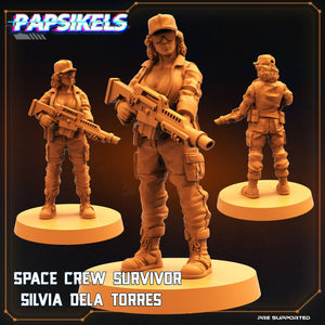 Aliens Vs Humans, Space Crew Survivor Silvia Dela Torres, Papsikels, 28mm or 32mm Mini