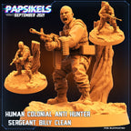 Human Colonial Anti Hunter Billy Clean | Skull Hunters | PAPSIKELS | 3D Printed Miniature |  32mm Miniatures