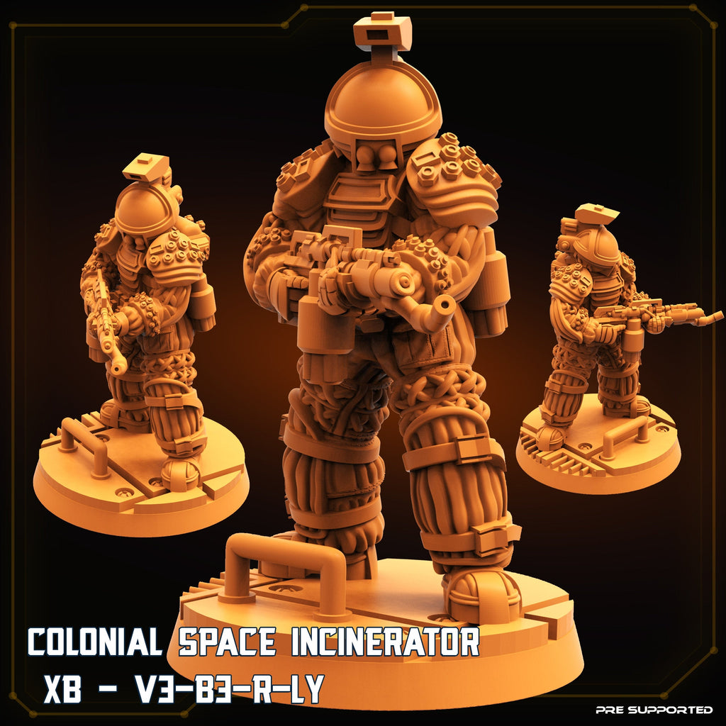Colonial Space Incinerator XB-V3-B3-R-LY | Papsikels | 3D Printed Miniature |  32mm Miniatures