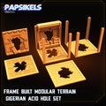 Frame Built Modular Terrain Gigerian Acid Hole Set | Papsikels, 32mm Mini