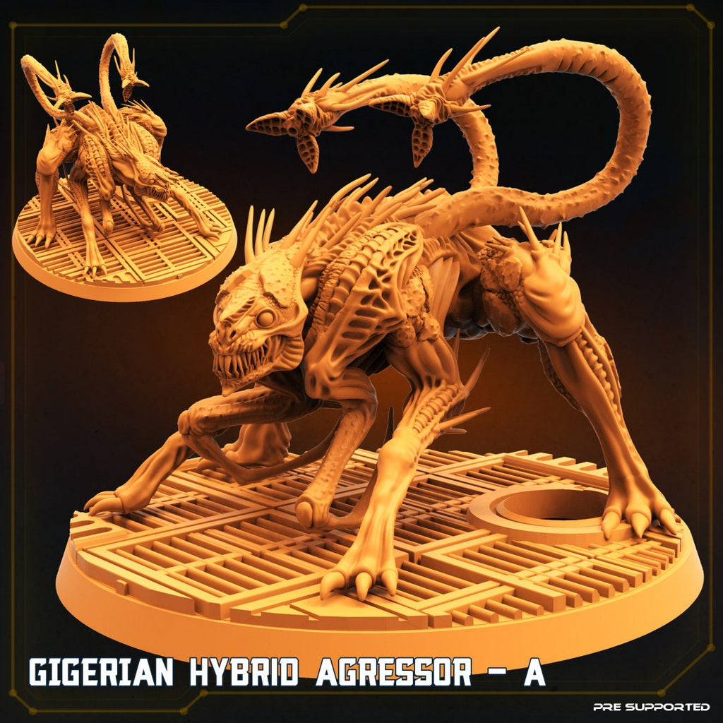 Aliens Vs Humans, Gigerian Hybrid Agressors, Papsikels, 32mm Mini